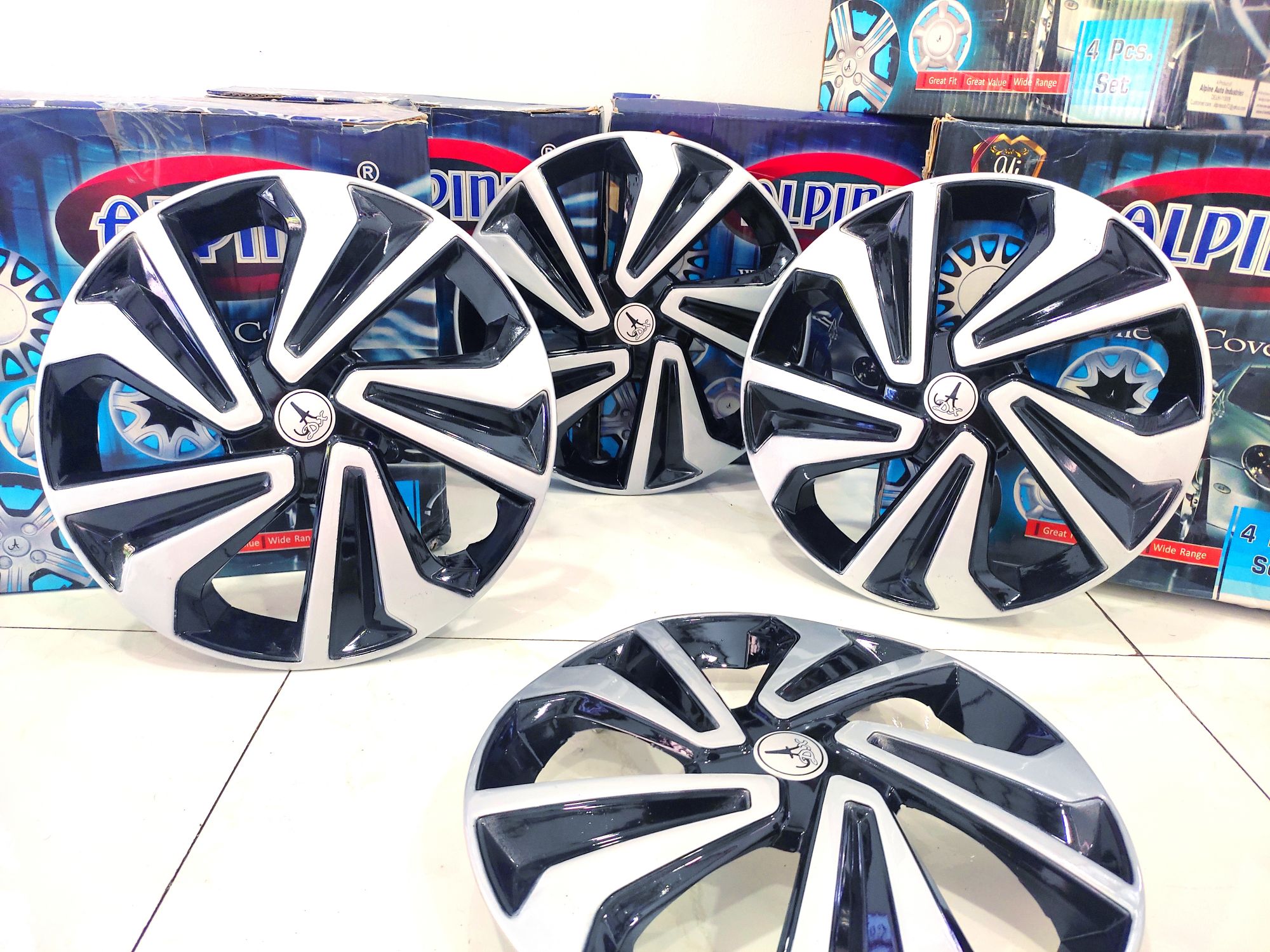 Wheel Cup 2 Color  Rim Cover Plastic Rim Cups For 12" Size Rims ( Alto,Maruti) Any 12" Wheel Size Alpine Corona. 