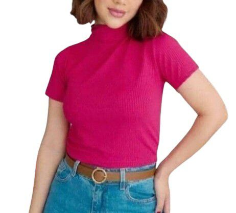 high neck t shirt girls