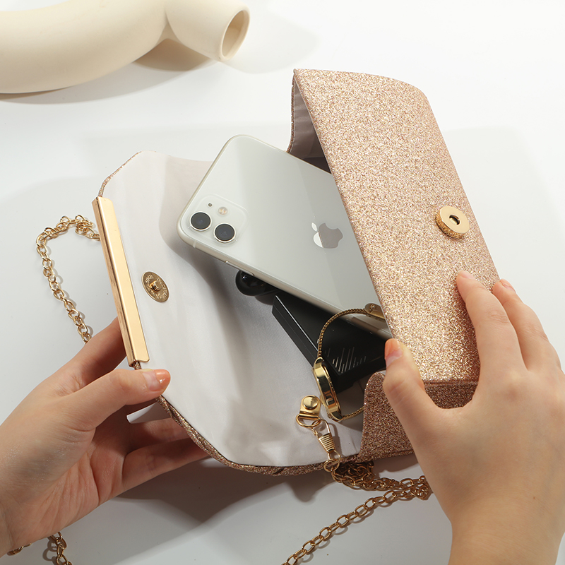 Fashion Elegant Clutch Bag New 2023 Hot Selling Chain Dinner Bag Bride Bridesmaid Lady Handbag Factory Outlet. 