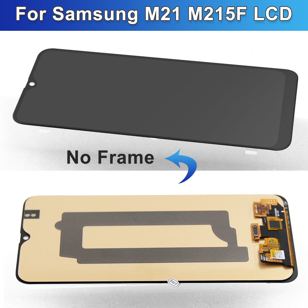6.4'' Super AMOLED M21 Display, for Samsung Galaxy M21 M215 M215F M215F/DS Lcd Display Touch Screen Digitizer Assembly Parts. 