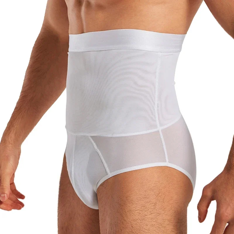 Men Tummy Control Compression Panties Body Shaper High Waist Trainer Slimming Underwear Shapewear Belly Girdle Brief Butt Lifter. 