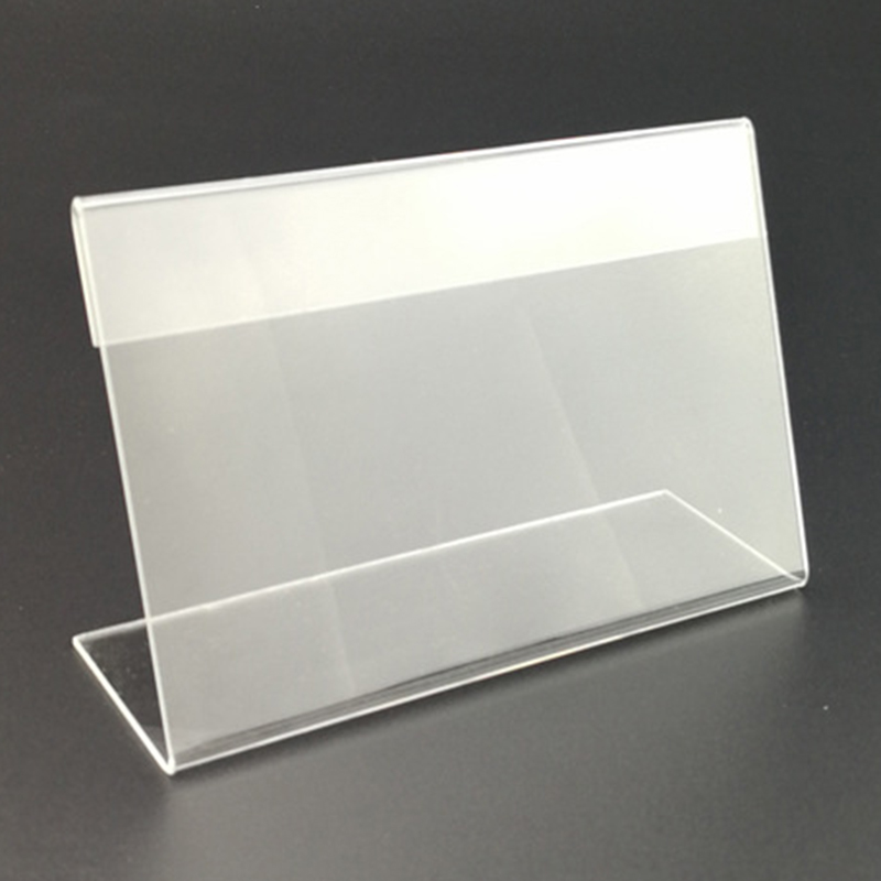 25Pcs Acrylic L-Shaped Label Stands 6x4cm Business Card Transparent Holders Deskstop Sign Frame Display Price Tag Poster Rack. 