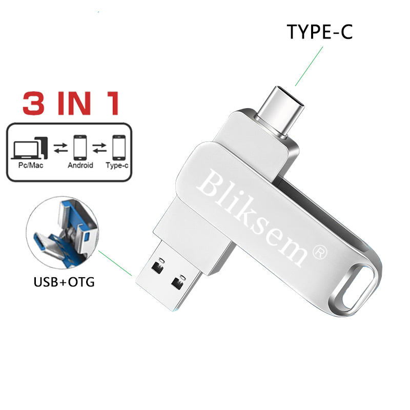 Pen Drive 64GB  OTG 128GB Type C USB 2.0 Flash Drive External Memory Stick for SmartPhone MacBook Tablet