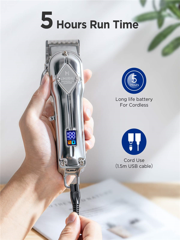 Limural Hair Clippers for Men Professional Hair Cutting Kit Beard Trimmer Barbers Cordless Close Cutting T-Blade Trimmer Kit. 
