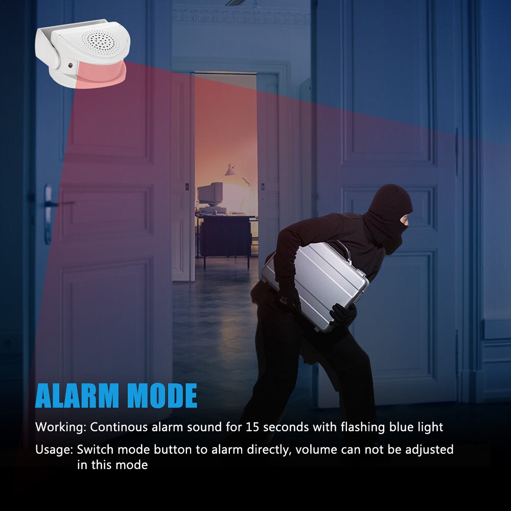 KERUI Wireless Indoor Motion Sensor Doorbell Shop Visitor Alert Chime Alarm Burglar for Business When Entering Door Opens. 