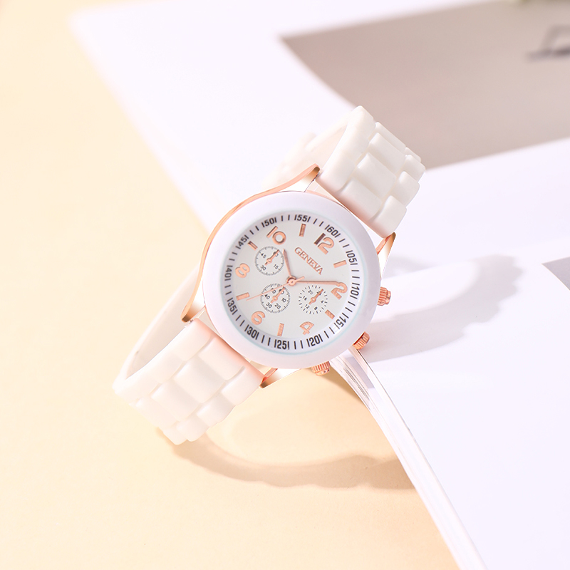 Reloj Mujer Fashion Women Watches White Silicone Jelly Quartz Watch Ladies Dress Wrist Watch Gifts for Girls Relogio Feminino. 