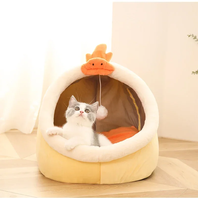 Cat Pad Bed Sweet Soft Warm Pet Basket Cozy Kitten Lounger Cushion Pet House Tent Small Dog Mat For Washable Cats winter Beds. 
