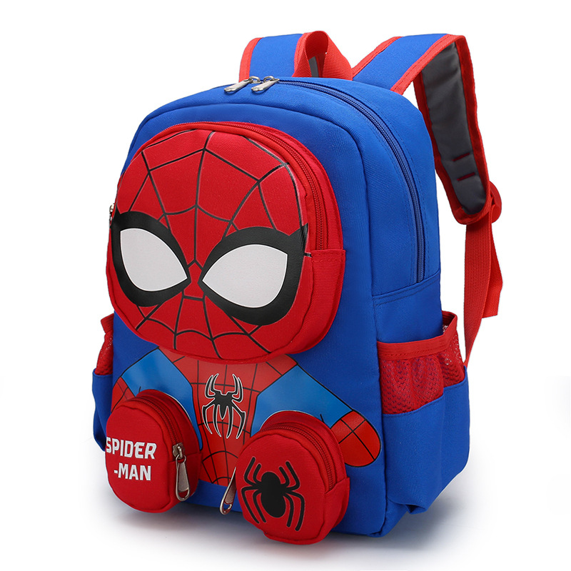 Spiderman Backpacks Super Heroes Student School Bag Cartoon 3d Stereo Kindergarten Backpack Children's Travel Bag Gift. 