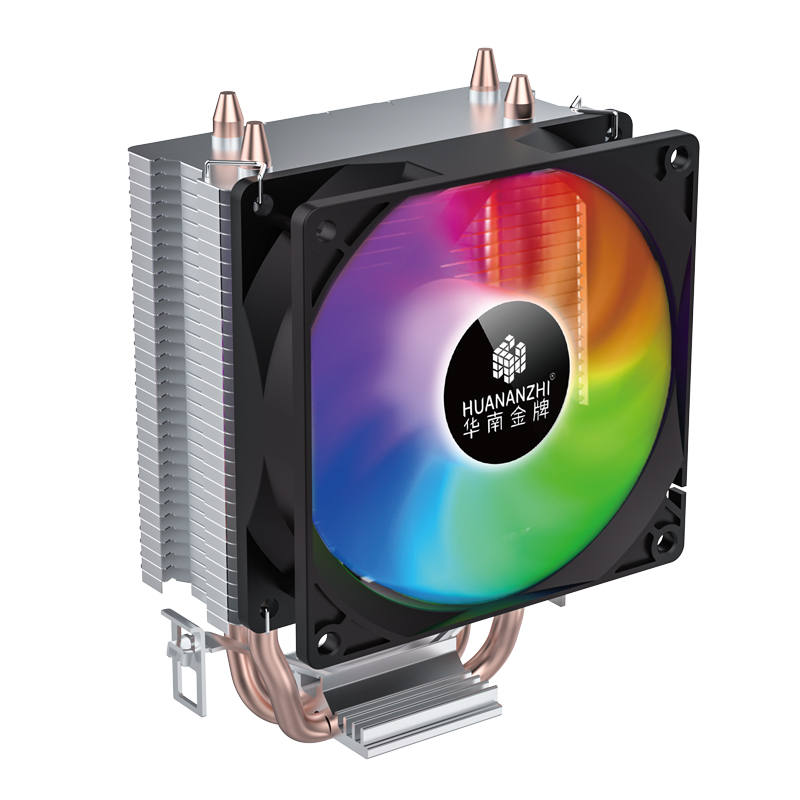 HUANANZHI 2 Heatpipes CPU Cooler 3PIN Quiet Fan Air-cooled Radiator For ...