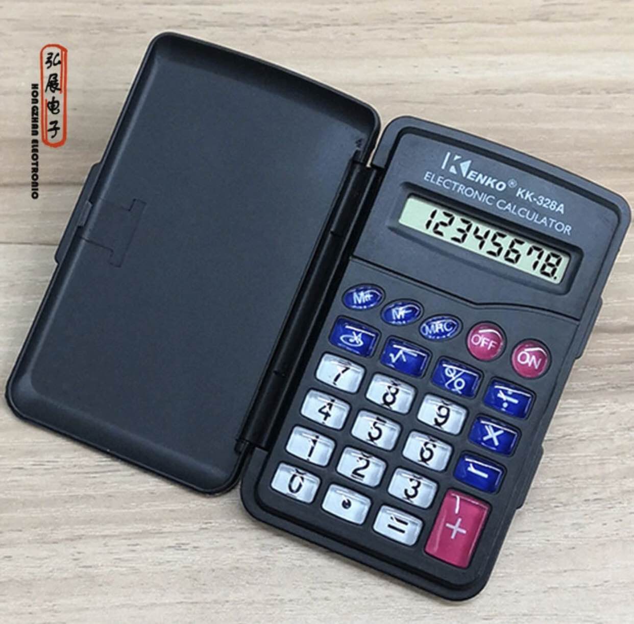 Protable Digit Calculator Pocket Size Mini Plastic 8 digits Electronic Mini Calculator Keychain Office Supplies