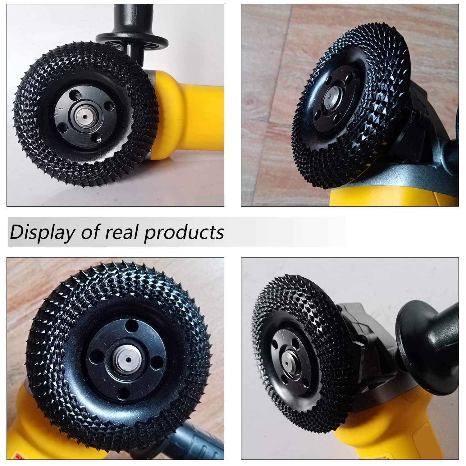 4 Inch Angle Grinder Wood Carving Disc Woodworking Grinding Shaping Wheel Abrasive Rotary Tool for 16/22mm Bore Angle Grinders. 