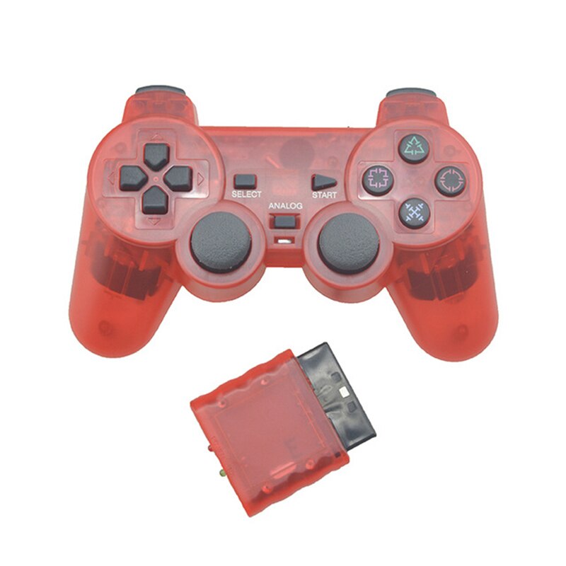 Wireless Controller 2.4G Gamepad Dual Vibration Joystick for PS2 ...