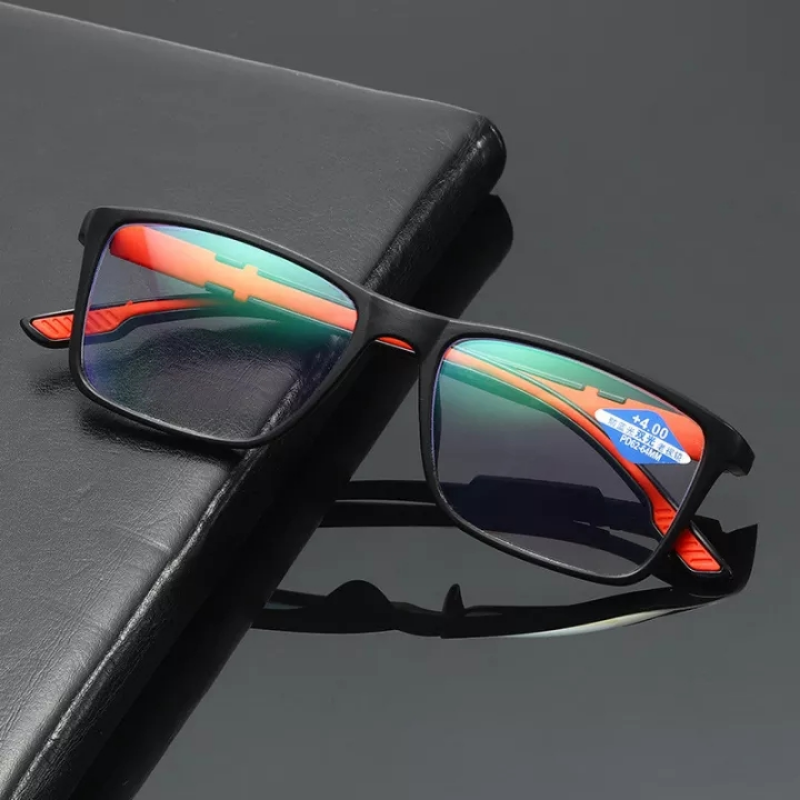FG Ultralight TR90 Reading Glasses Blue Light Blocking Presbyopia Eyeglasses Men Hyperopia Optical Eyewear +100-+400. 
