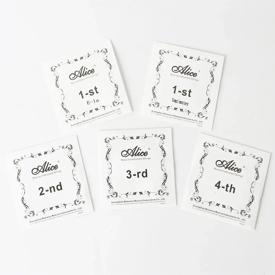 Alice A708 Violin Strings A FULL Set Plated Steel Nylon Core Al-Mg Winding Nickel Alloy Wound For Size 4/4 3/4 1/2 1/4 1/8. 